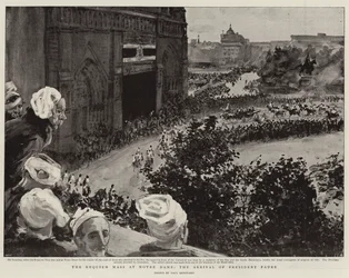 Das Requiem in Notre Dame, die Ankunft von Präsident Faure